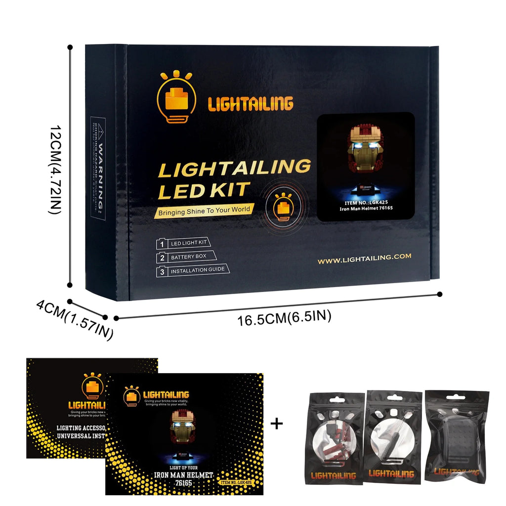 LED Lighting Set for Iron Man Helmet Building Blocks Model G16818