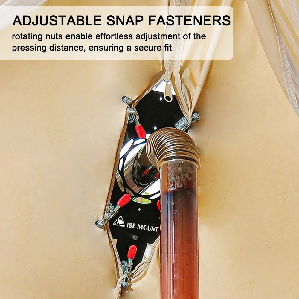Tent Chimney Anti-Scald Plate Clip-on Stove Jack Camping Tent Protector N24469