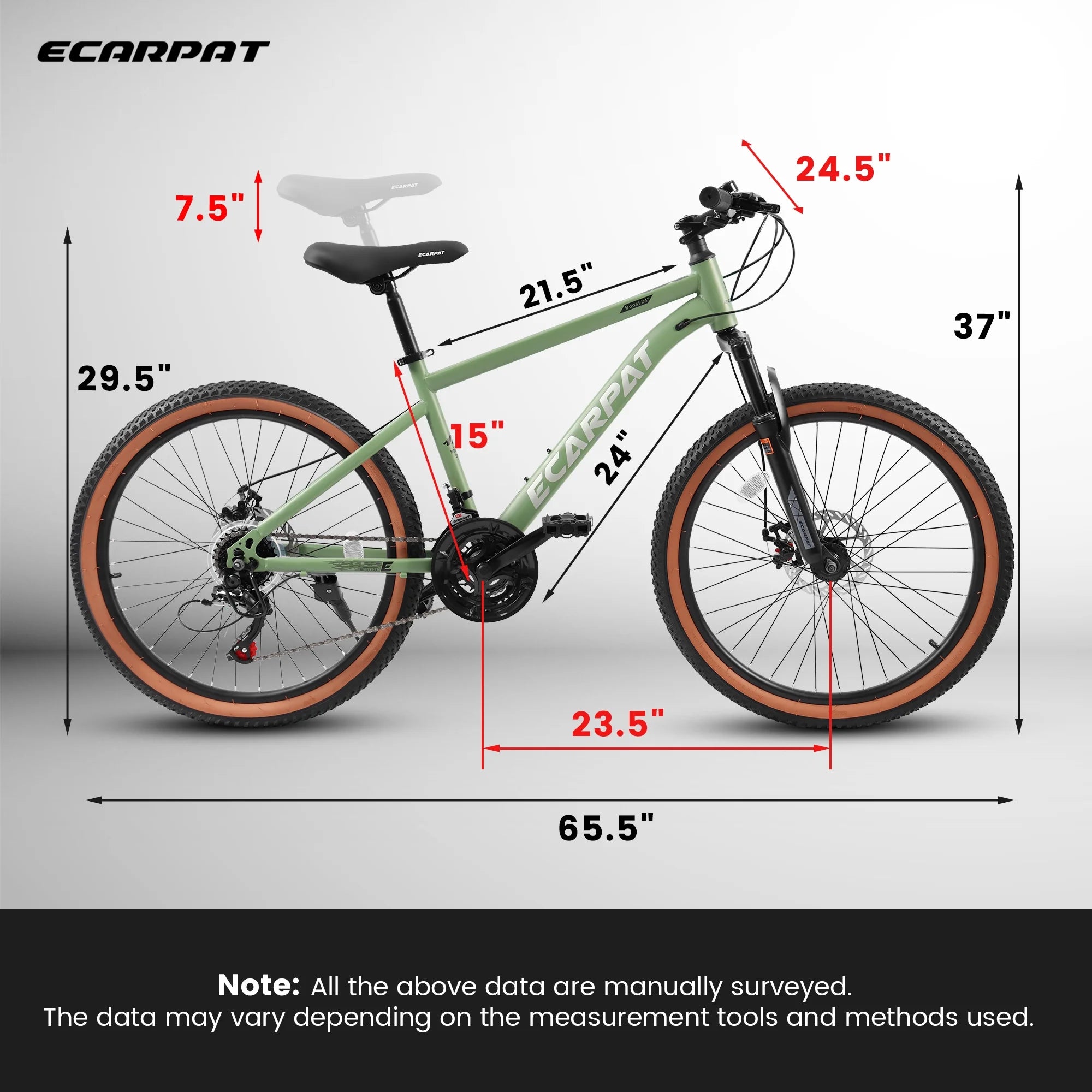 24 Inch Carbon Steel Frame Mountain Bike U2476