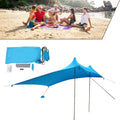 10x10ft Portable Beach Tent Sun Shelter Canopy with Sandbag L914128