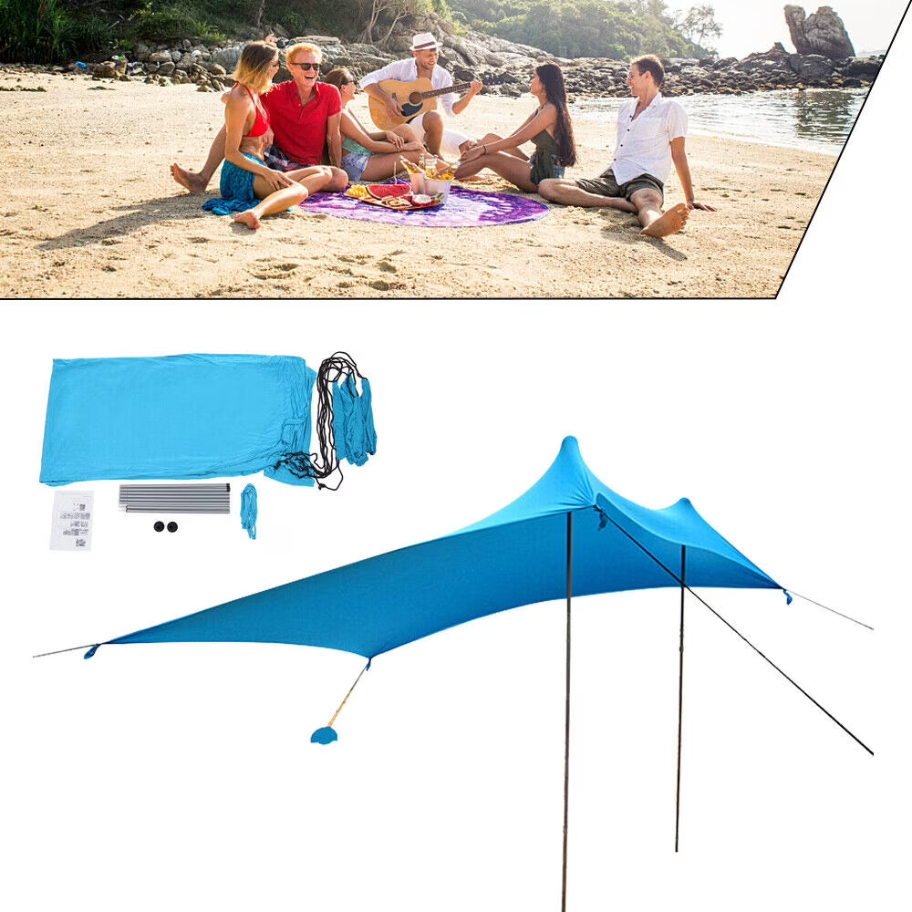 10x10ft Portable Beach Tent Sun Shelter Canopy with Sandbag L914128