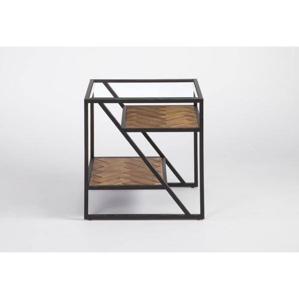 Fir Parquet Square Lamp Table E367132
