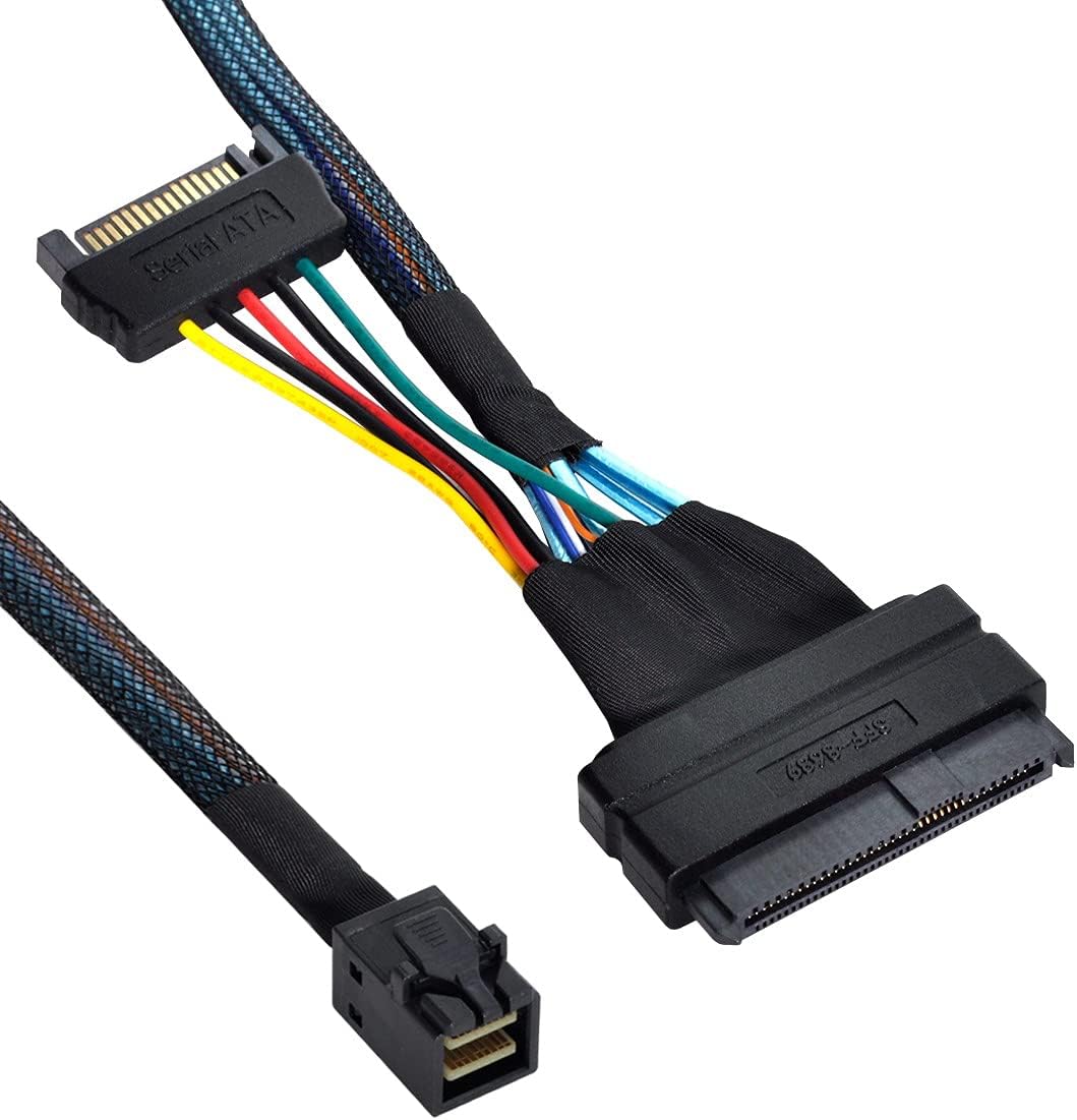 PCI-E 3.0 4.0 to SFF-8643 Card Adapter and U.2 SFF-8639 NVME PCIe SSD Cable Pack of 2 X367700