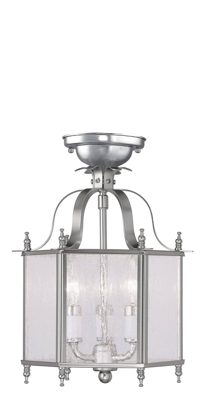 Brushed Nickel Convertible Chain Hang Ceiling Mount Light T26103