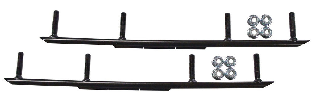 Yellow MTX Snowmobile Skis with 8" Round Bars Complete Kit T4610