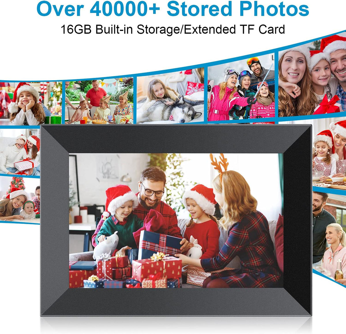 8 Inch Smart Digital Photo Frame with WiFi, IPS Touch Screen, 16GB Storage, Pack of 2 G457361