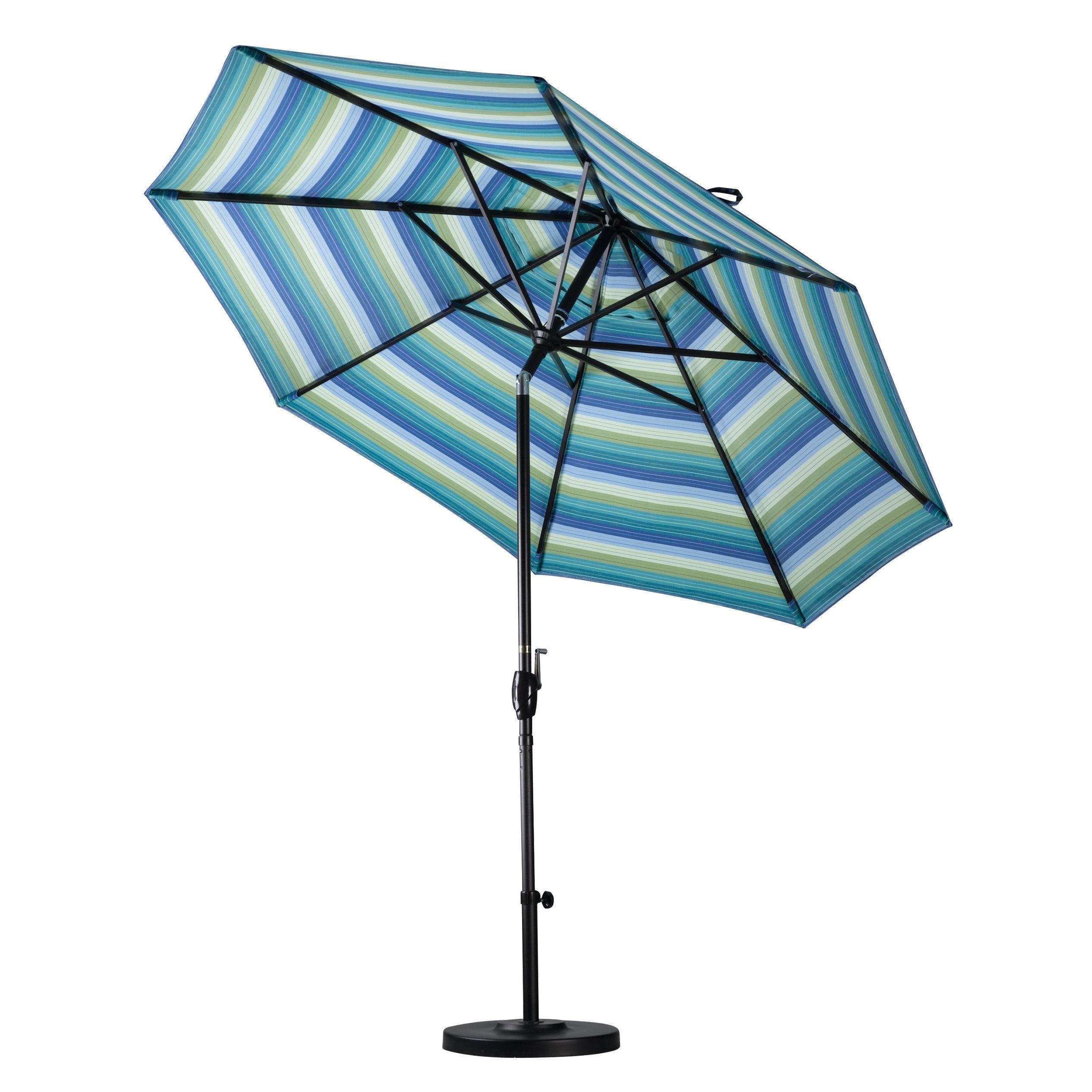 7.5 Foot Aluminum Market Umbrella Push Tilt Matte Black D707