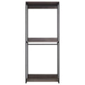 Rustic Gray Wood Walk-in Closet Organizer with Shelf W34786