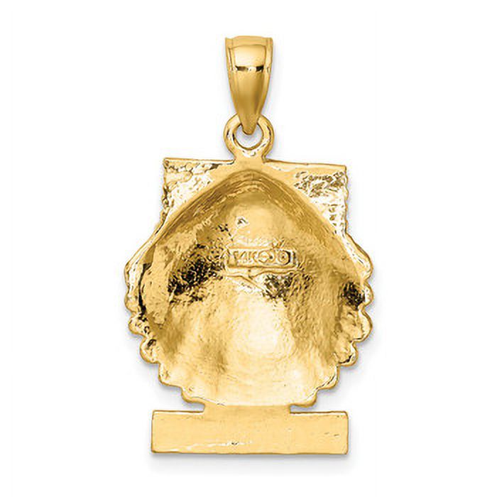 14k Yellow Gold Scallop Shell Charm Z971