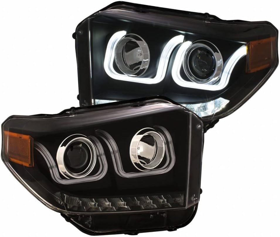 Projector Headlights with U-Bar Switchback Black M840379