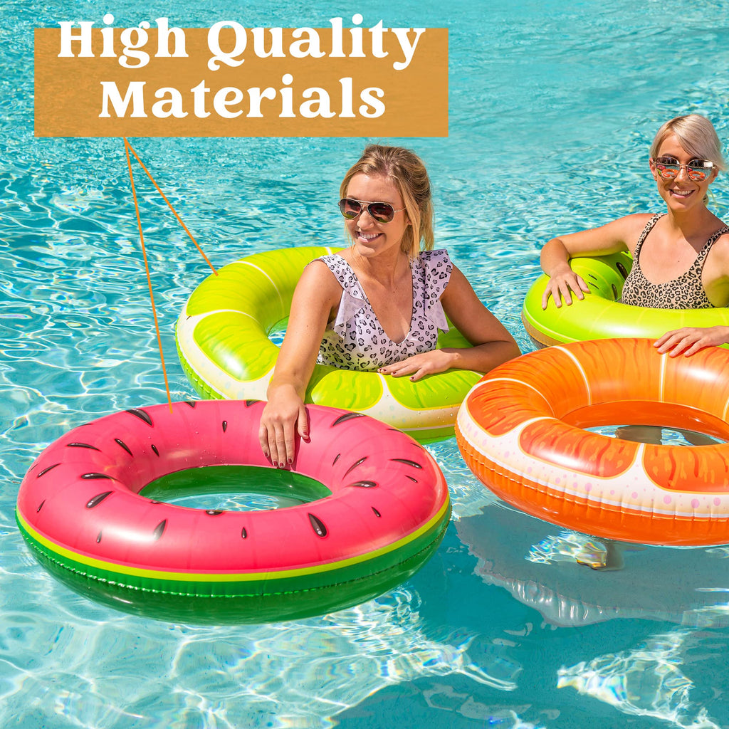 4 Pcs Inflatable Fruit Pool Floats C2408