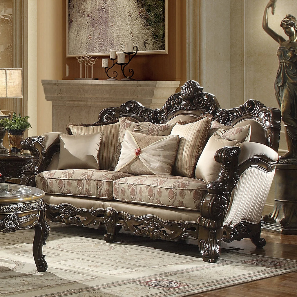 Carved Wood Sofa Set 3Pcs I565