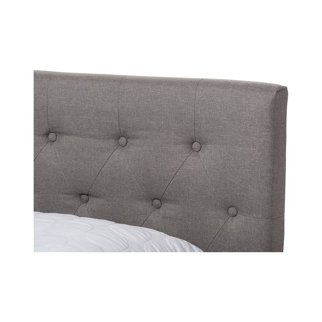Light Grey Full Fabric Upholstered Bed K800487