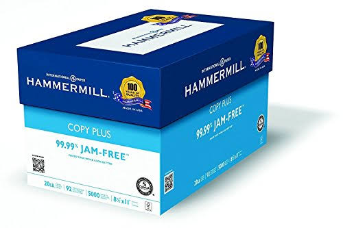 Copy Plus Paper, 20lb, 8.5 x 11, Letter, 92 Bright, 5000 Sheets B79810
