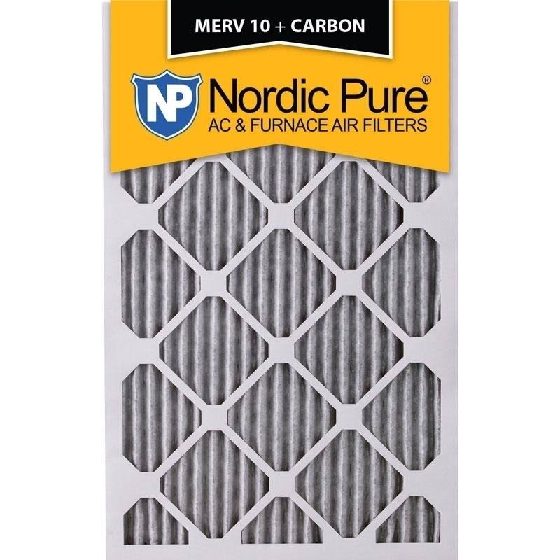 12 Pc Pleated MERV 10 Carbon AC Furnace Filters L26915