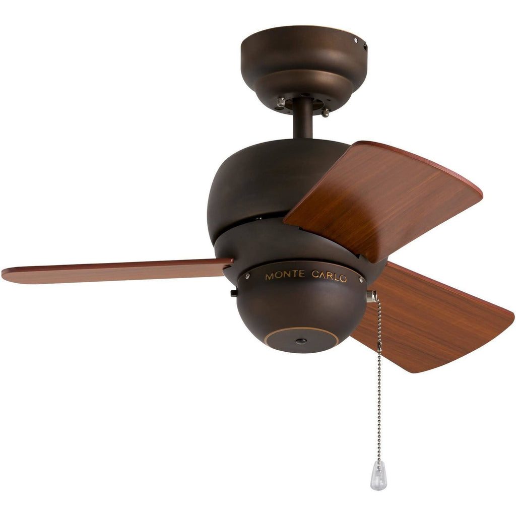 Micro 24x22 Ceiling Fan - Roman Bronze - Teak Blades J394467