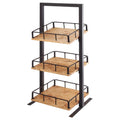 3-Tier Merchandiser Rack Black Brown I194832