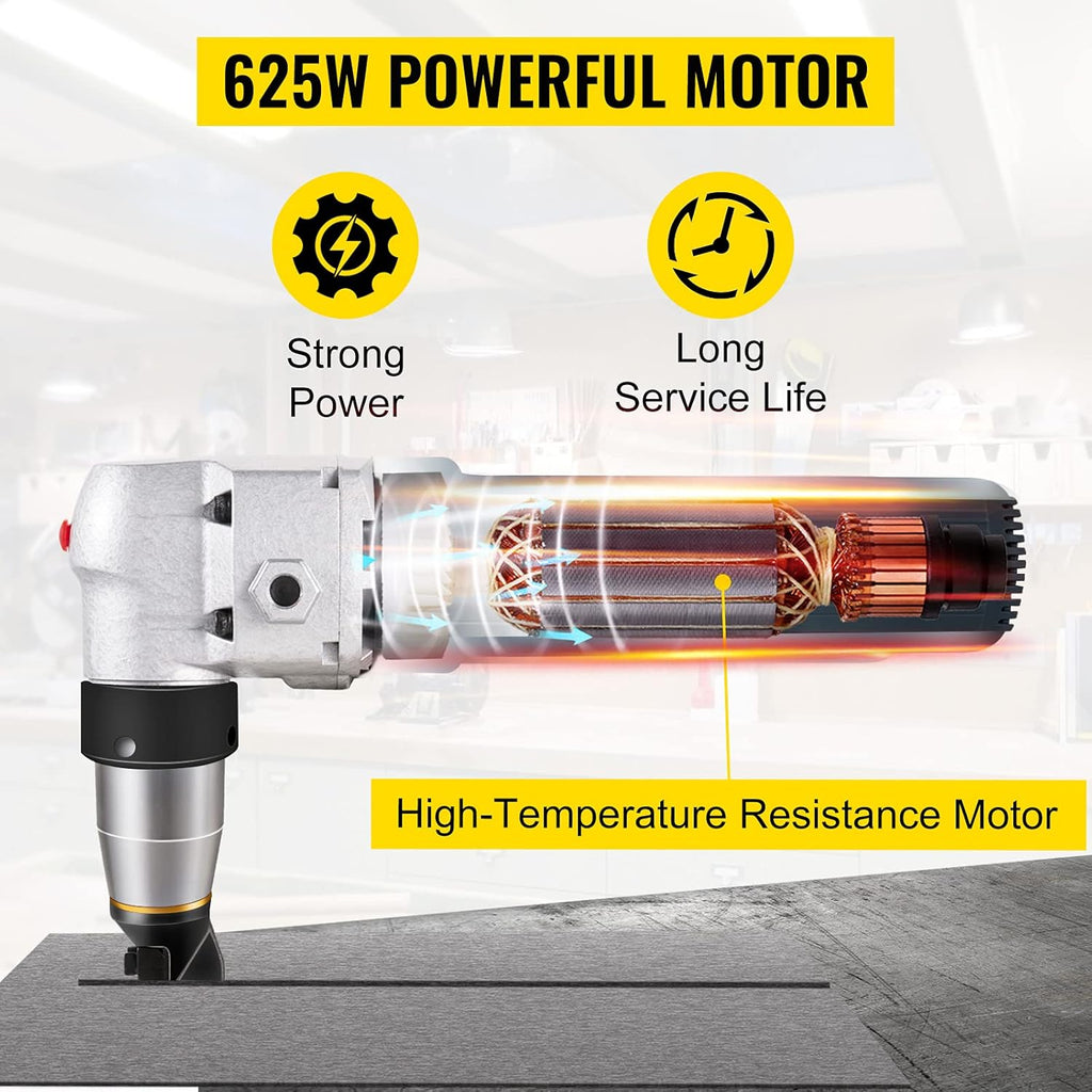 Electric Metal Nibbler 625W 1000RPM 0.16in/4mm 110V with Storage Case W61547