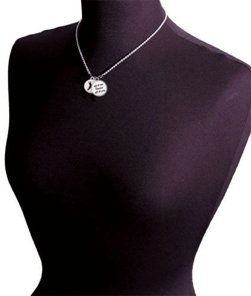 Silvertone Infinity Ring Necklace H560222