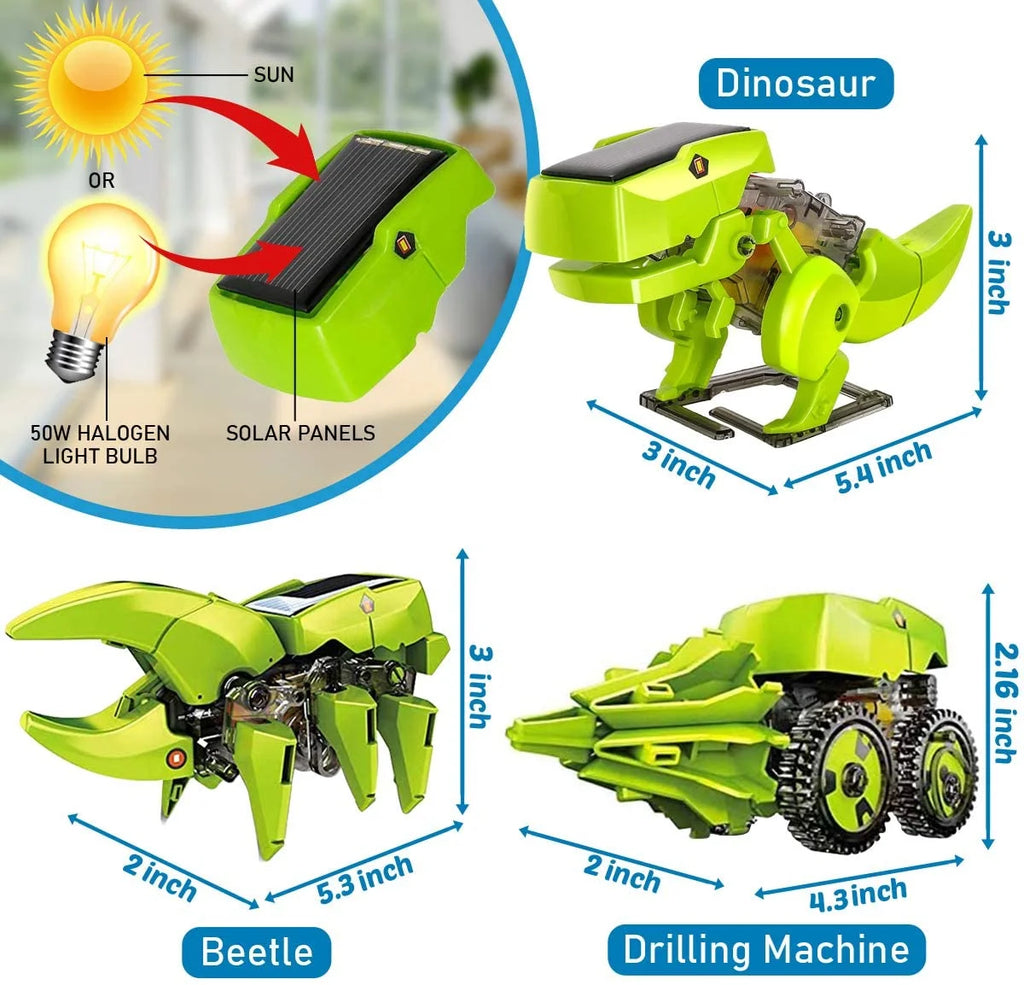 Solar Robot Kit 3-in-1 STEM Projects Robot Kit, Education Science Experiment Kit for Kids Aged 8-12 and Older F718372