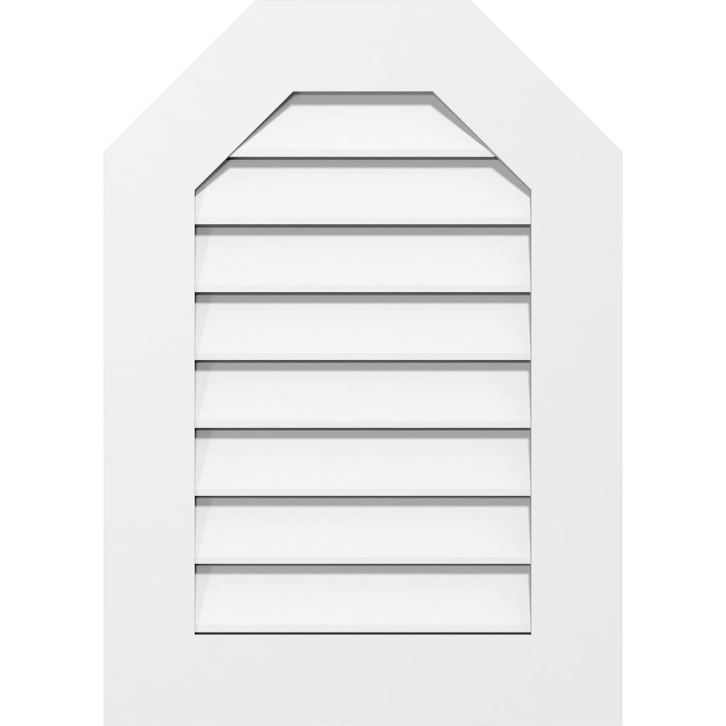 34x22W x 34x22H Octagonal PVC Gable Vent B4859