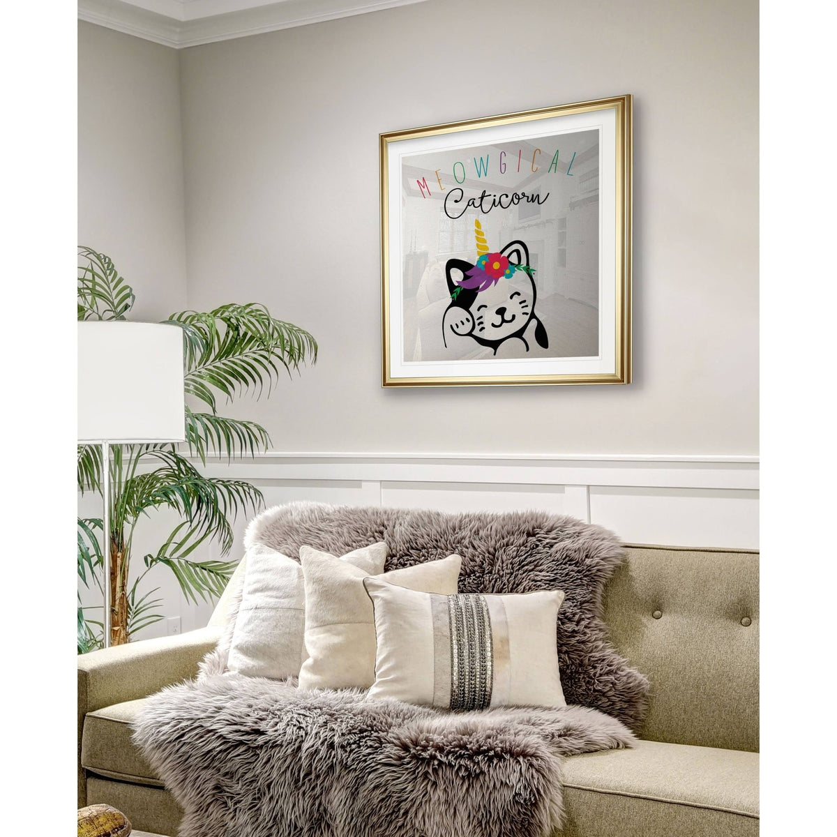 Framed Giclee Print 28x28 V906056