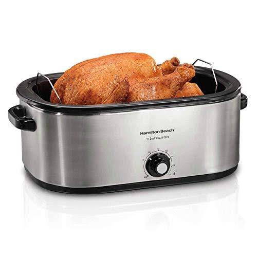28 lb 22-Quart Stainless Steel Roaster Oven D972