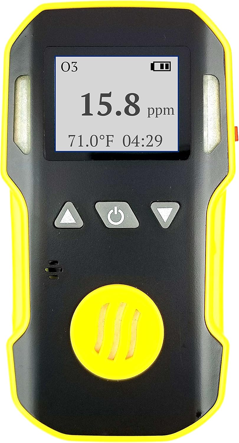 Ozone Detector with Sound, Light and Vibration Alarms Q502