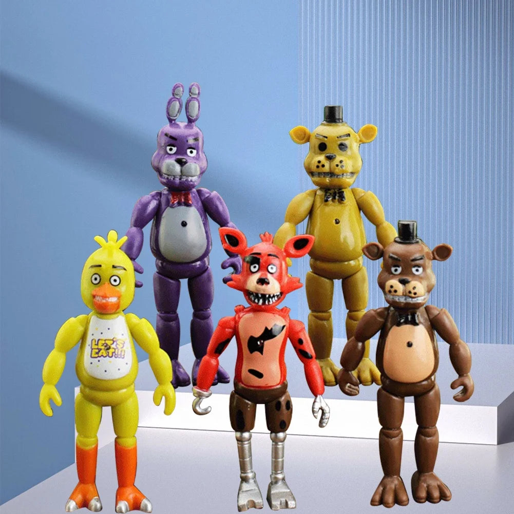 5Pcs/Set Five Nights At Freddy's Action Figures Movable Toys U758663