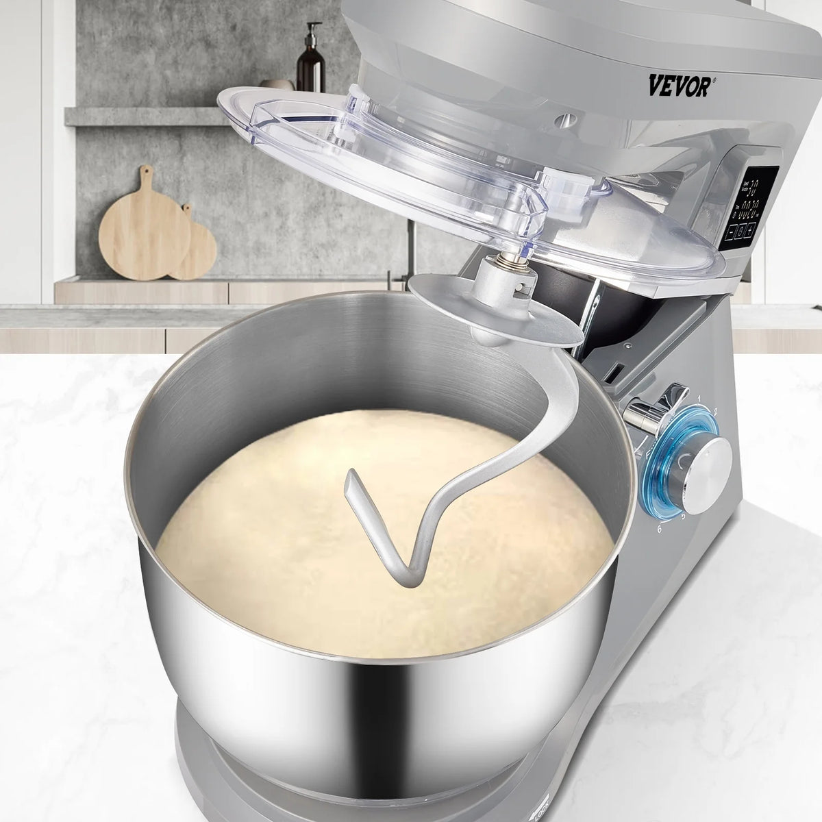 Stand Mixer 7.4Qt Electric Dough Mixer with 6 Speeds LCD Screen 660W Z33315