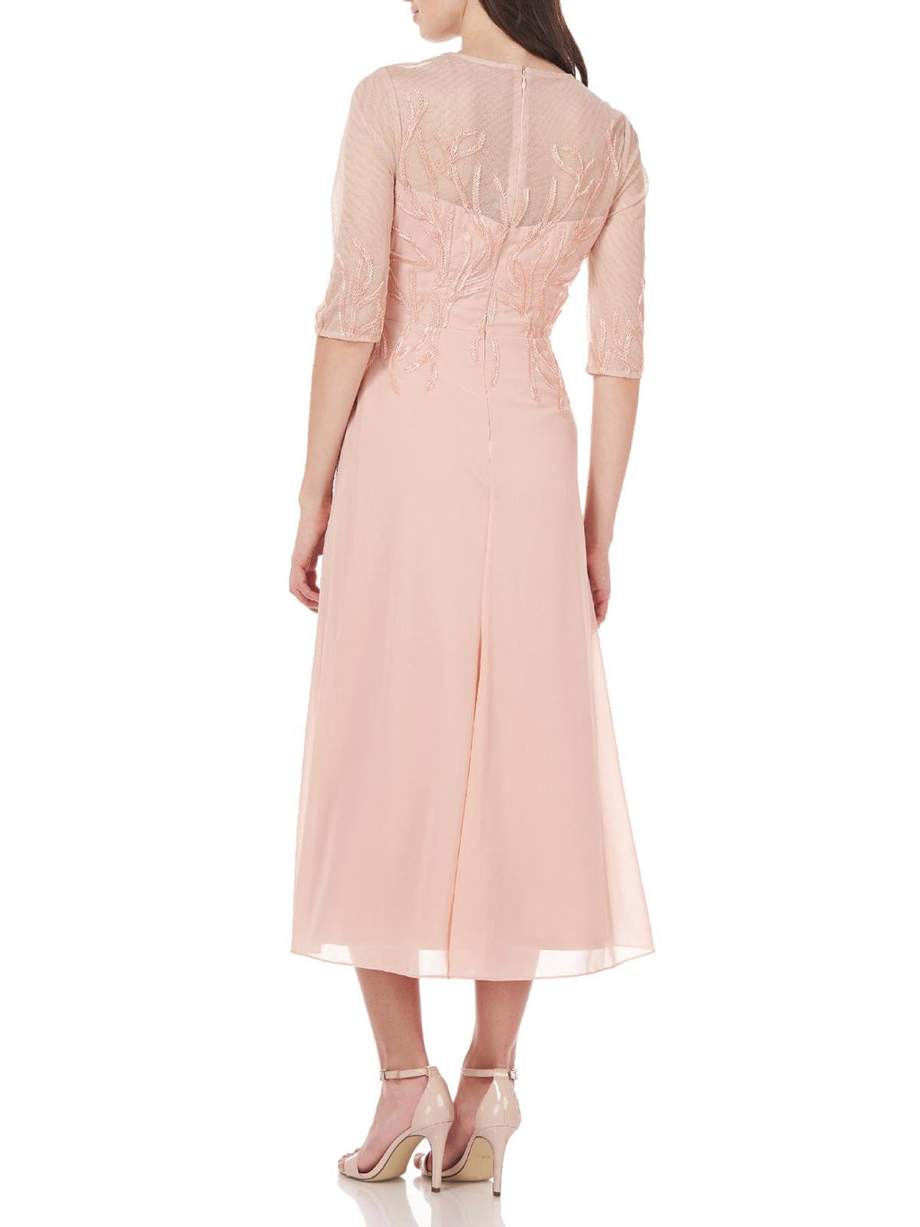 Violet Chiffon Beaded Evening Dress Pink 10 X8169