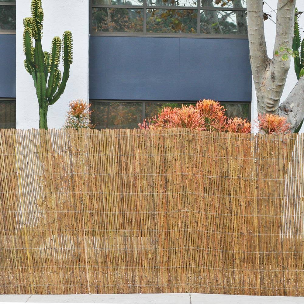 Bamboo Carbonized Split Slat Fencing H1884