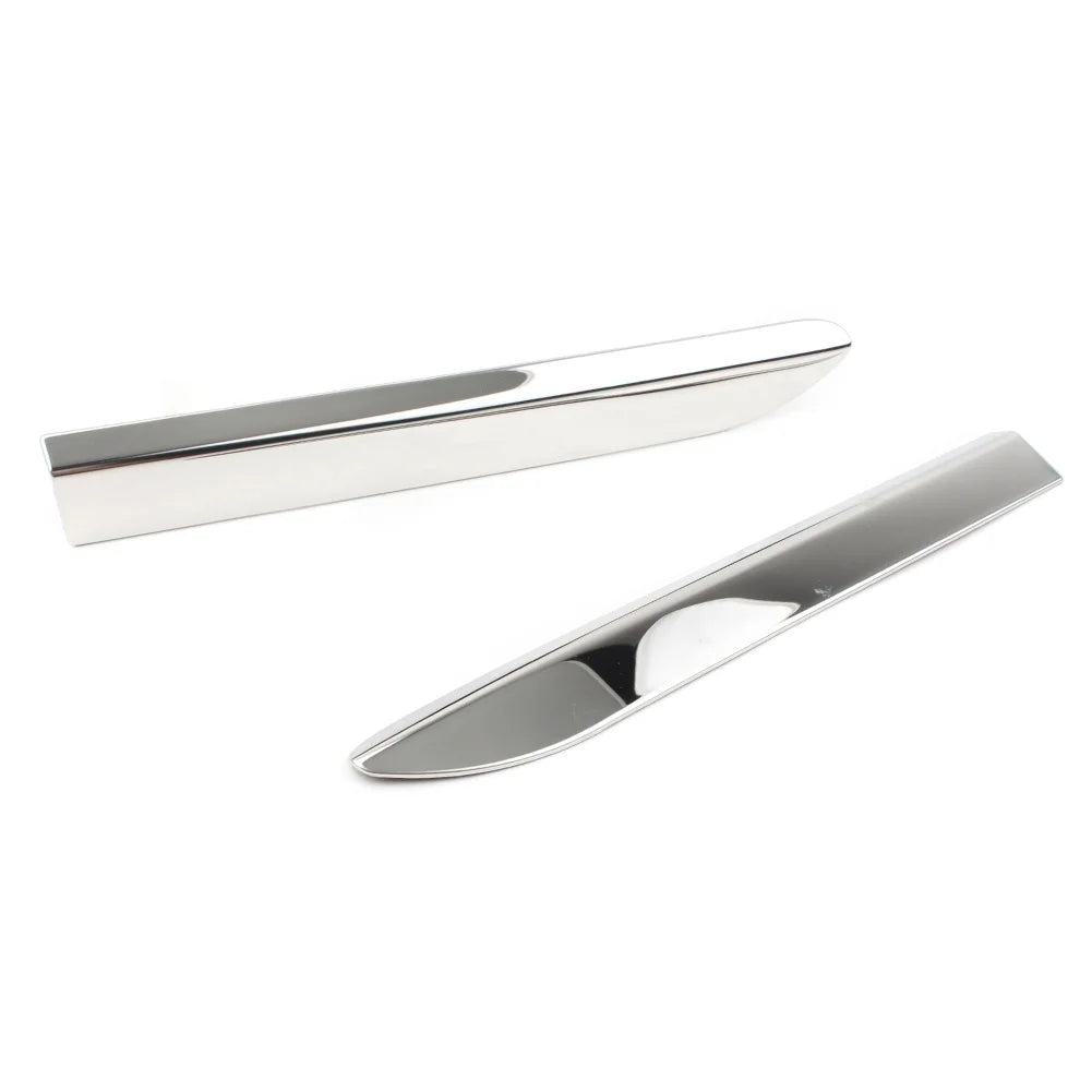 2Pcs Chrome Car Front Bumper Corner Protector Molding Cover Trim A3226