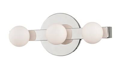 Polished Nickel 3-Light Bath Bar H165