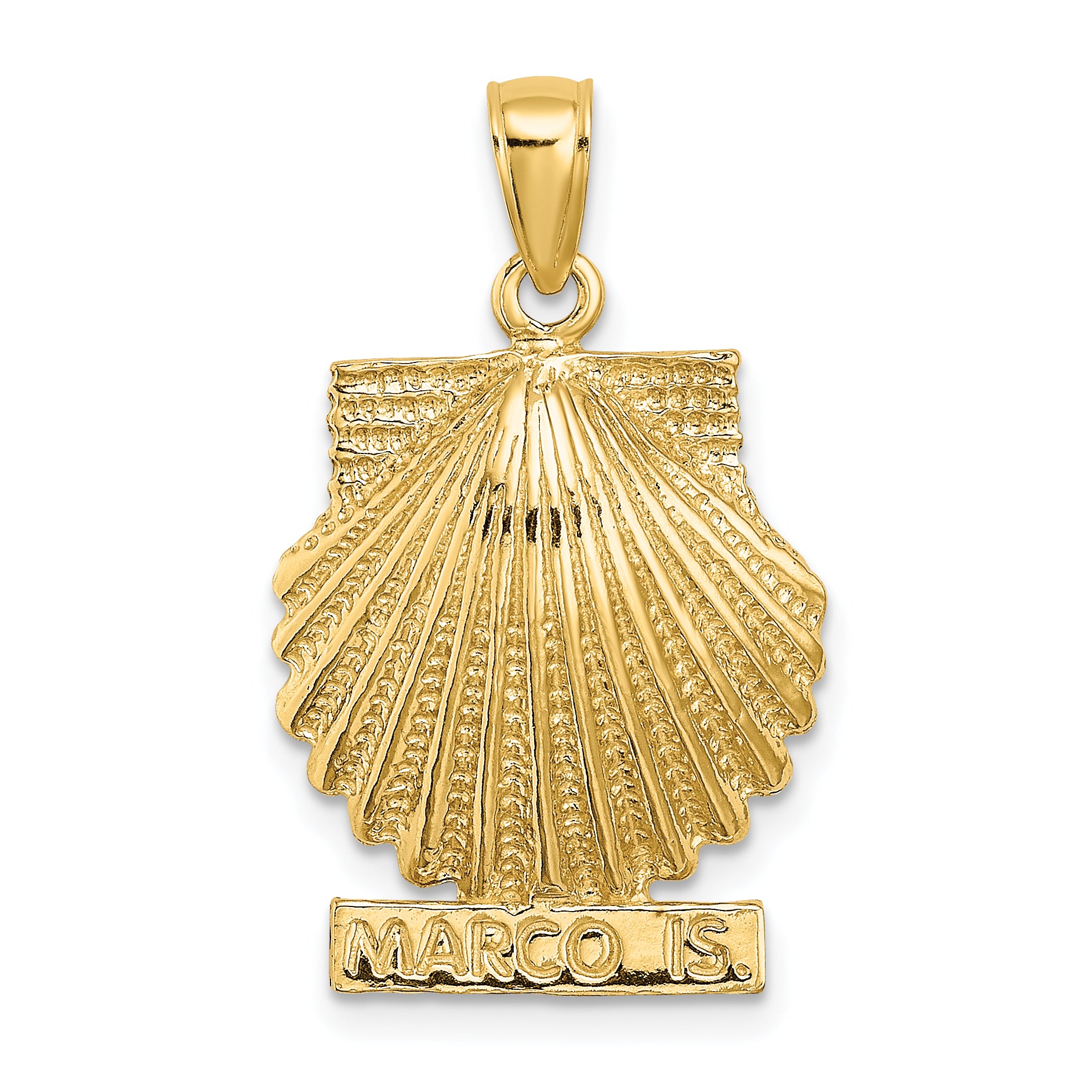 14k Yellow Gold Scallop Shell Charm Z971