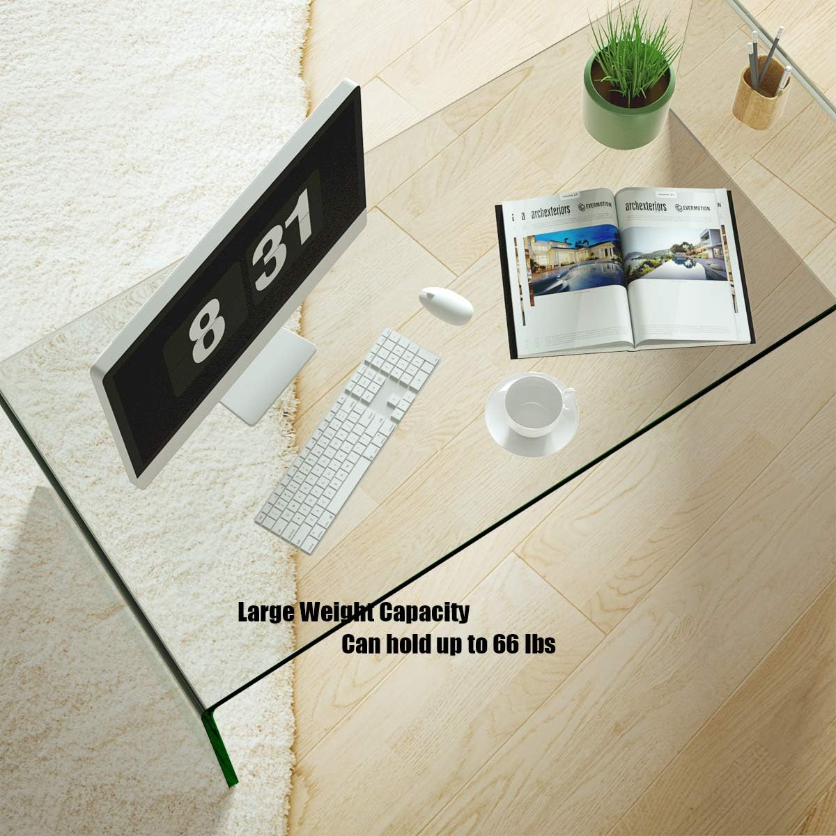 Glass Coffee Table with Tempered Glass K688