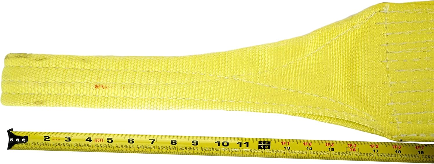 Nylon Lifting Slings, Eye & Eye, 4" x 8', 2 Ply, Pack of 2 R810