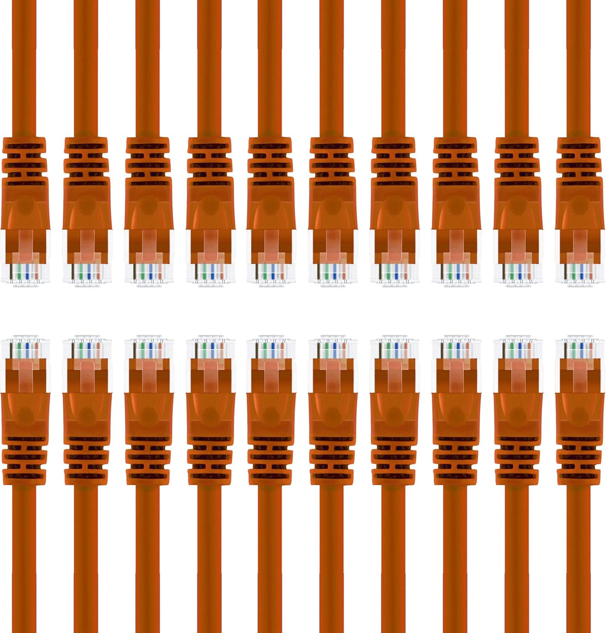 Cat 6 Ethernet Cable 7 ft (10-Pack) Orange A101746