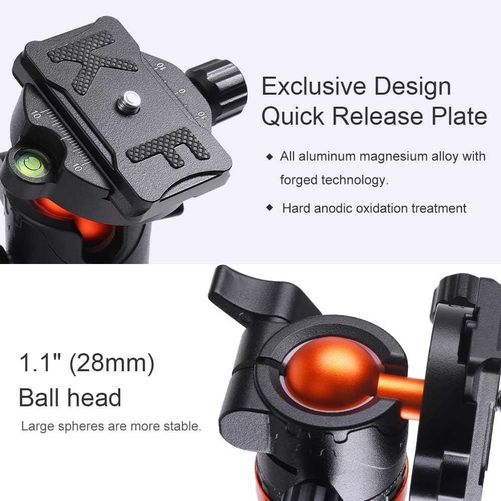 67 inch Aluminum Camera Tripod with 360 Degree Ball Head Quick Release Plate A600219