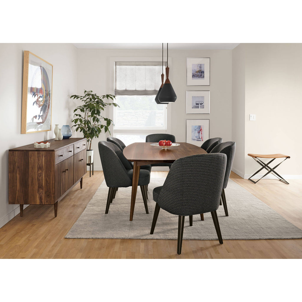 Modern Cora Side Chair in Declan Olive with Charcoal Legs Green Performance Fabric B897106