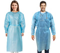 100 Pack Disposable Isolation Gowns Blue Level 2 SMS 40gsm Non-Woven Material G6241