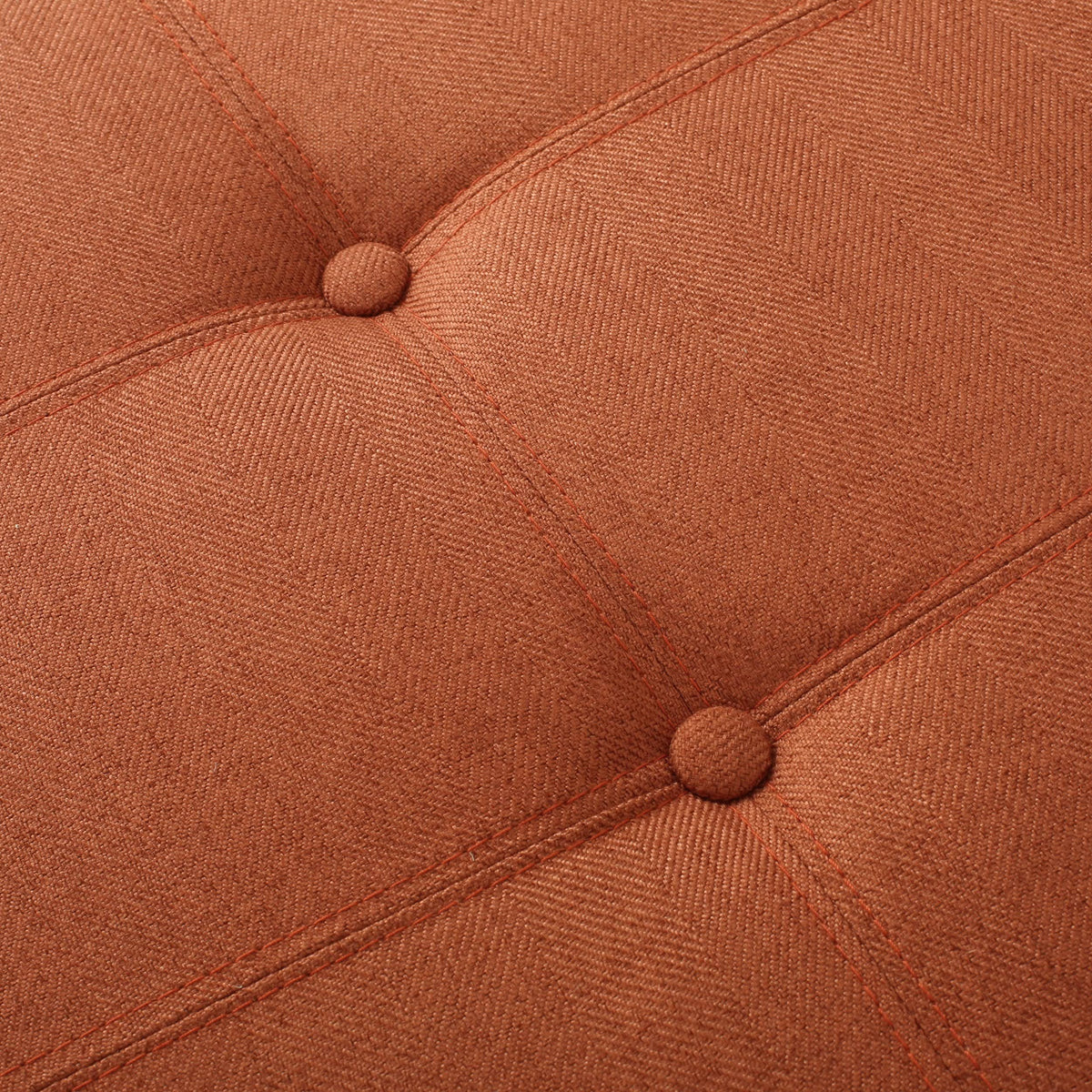 Orange Fabric Storage Ottoman I11515