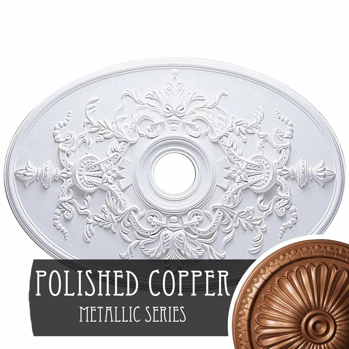 Polished Copper Ceiling Medallion N6807