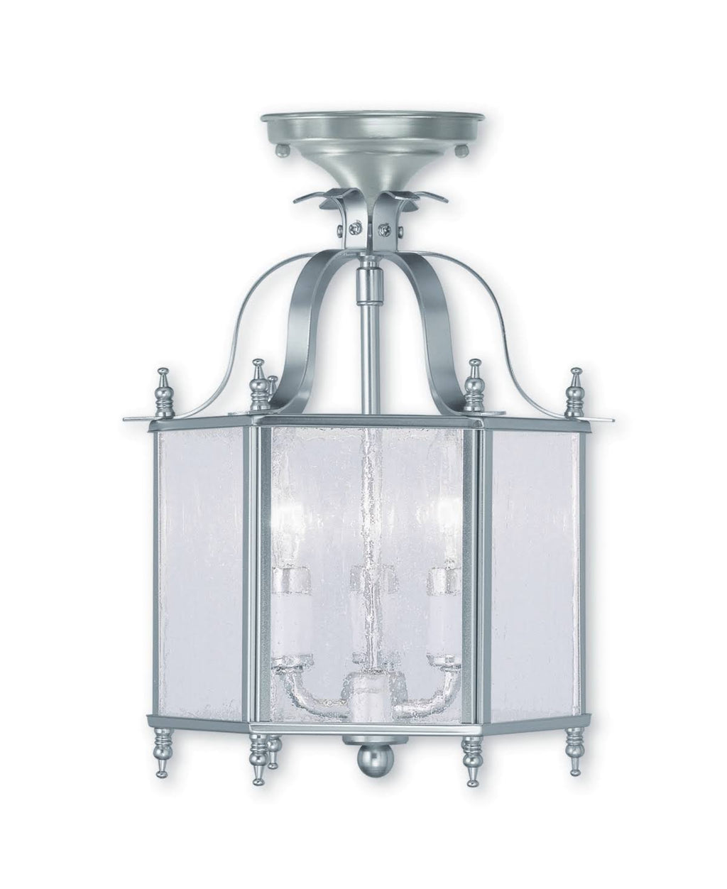 Brushed Nickel Convertible Chain Hang Ceiling Mount Light T26103