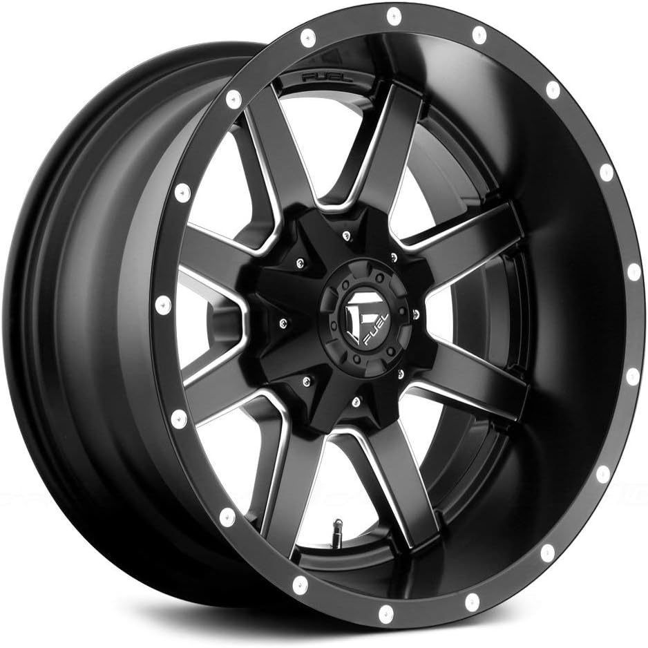 Black Wheel with Matte Milled Accents, 20 x 10 inches M9274