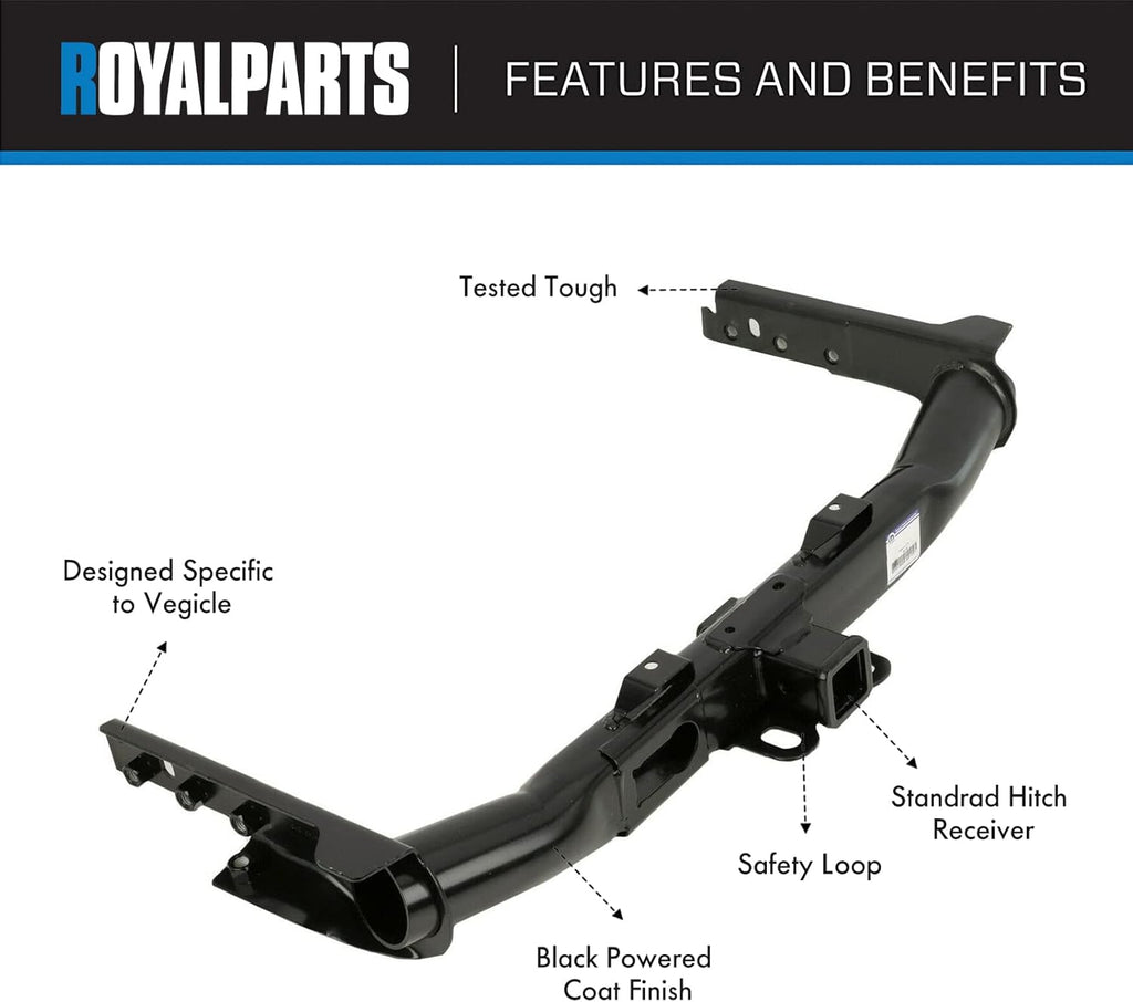 Trailer Hitch Receiver and Bezel Class IV Replacement (Black) W662392