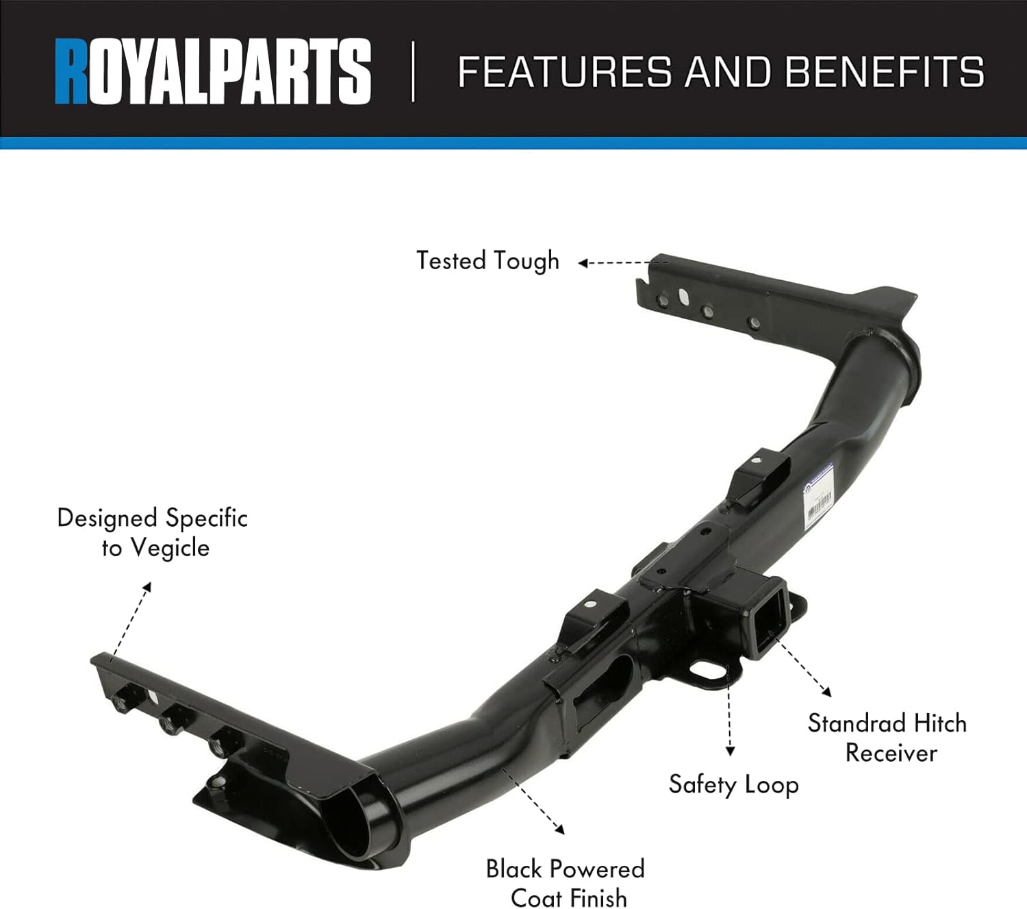 Trailer Hitch Receiver and Bezel Class IV Replacement (Black) W662392