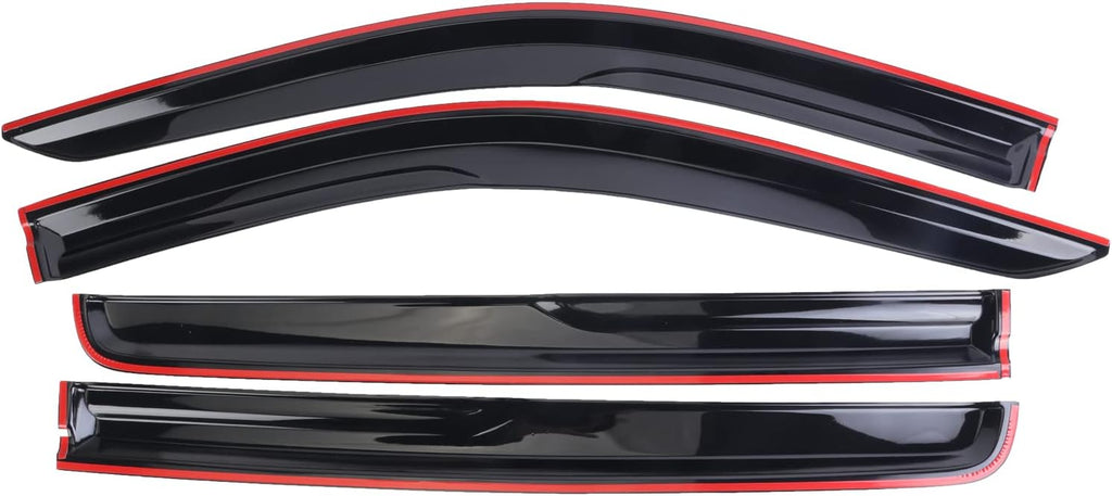 Vent Visor Side Window Deflector Pack of 2 Dark Tinted Acrylic I383