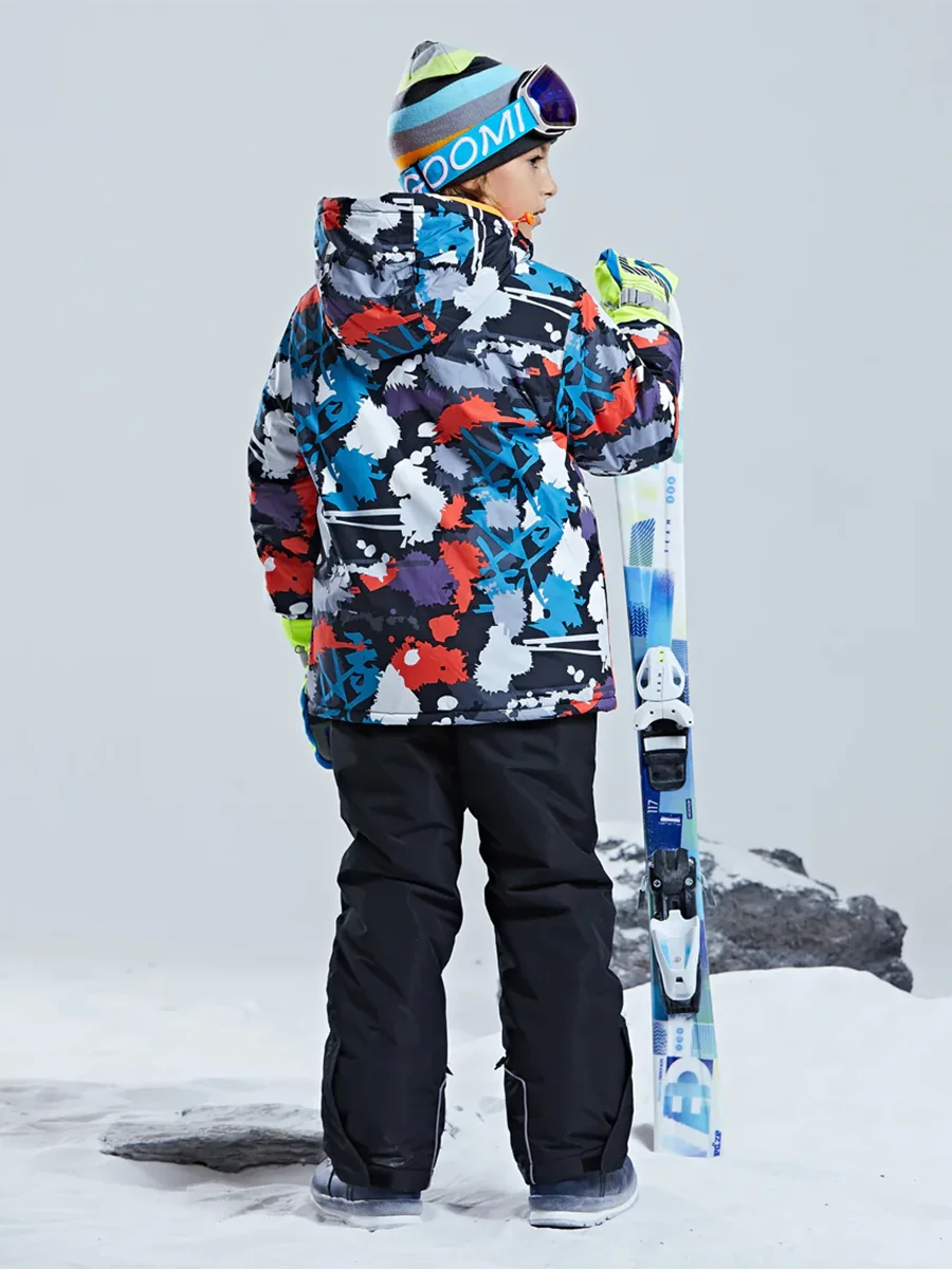 Blue Hooded Insulated Ski Suit X592527