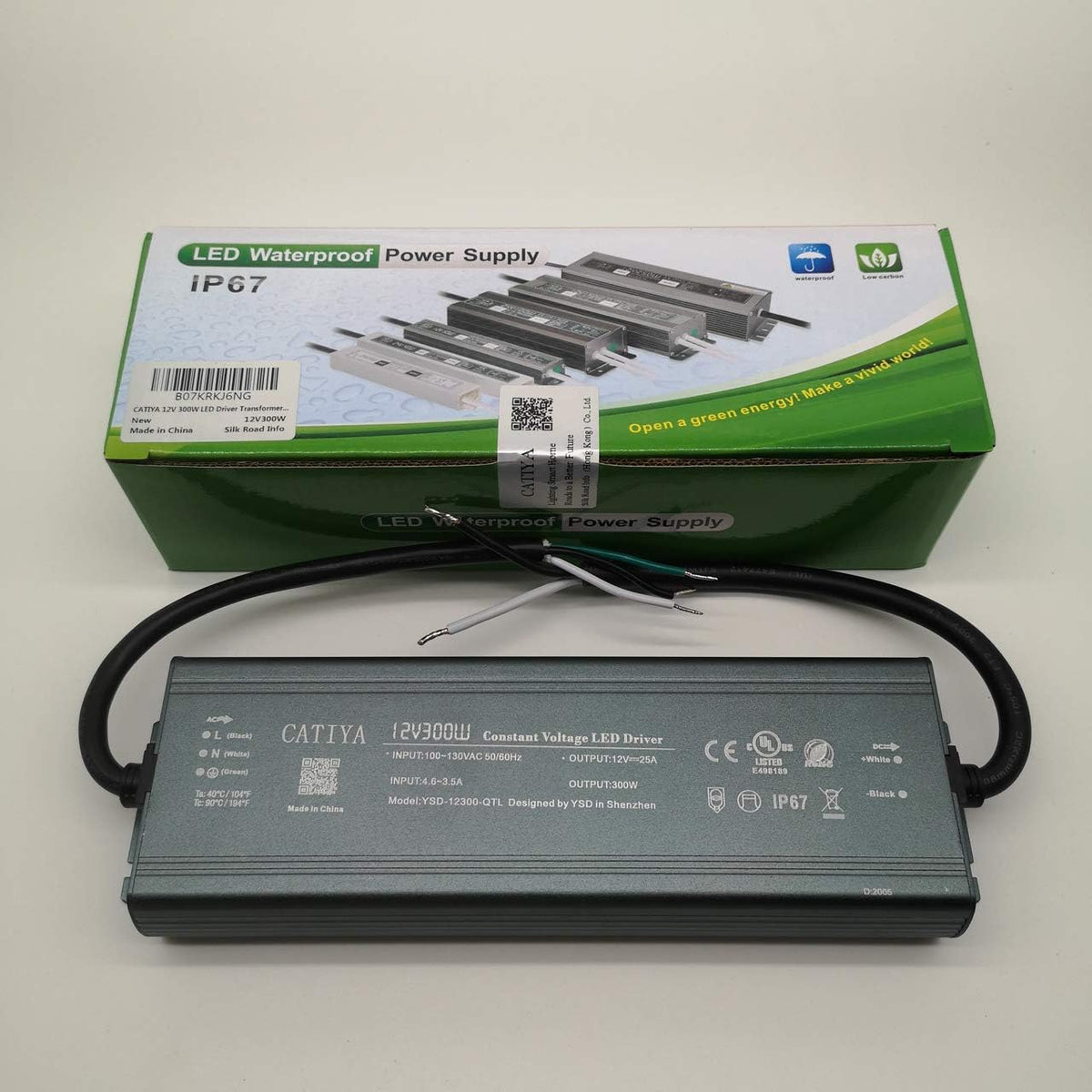 12V 300W LED Driver Transformer, IP67 Waterproof, Pack of 2 G717759